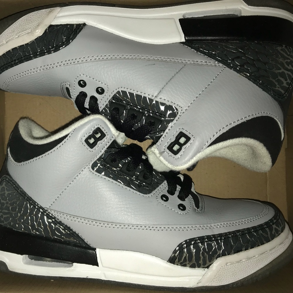 Kids Air Jordan 3 Retro BG Wolf Grey